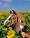 Premium Steckenpferd / Hobby Horse – Western Dark Bay A3