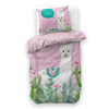 Kinder-Bettwäsche-Set Hola Lama Rosa 140 x 200/220