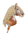 Premium Steckenpferd / Hobby Horse - Tobiano Braunfalbe Beige A3