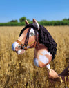 Premium Steckenpferd / Hobby Horse - Tobiano Rappe A3