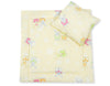 Babydecke 77x77cm und Kissen - Happy rabbits yellow