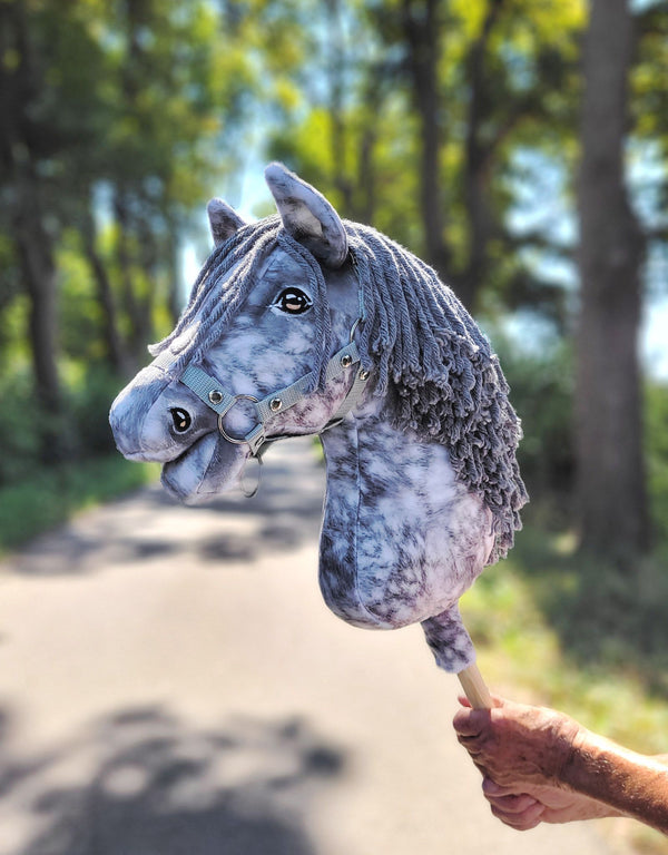 Premium Steckenpferd / Hobby Horse - Apfelschimmel mit Grau A3
