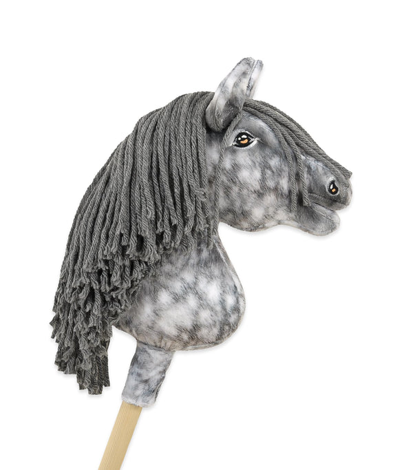 Super Hobby Horse - Super Hobby Horse Premium keppihevonen pilkullinen harmaa hevonen harmaalla harjalla A4