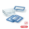 Pyrex Eväsrasiasetti 3 kpl 800 ml