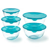 Pyrex Eväsrasiasetti 5 Kpl Läpinäkyvä Turkoosi