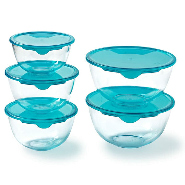Pyrex Eväsrasiasetti 5 Kpl Läpinäkyvä Turkoosi