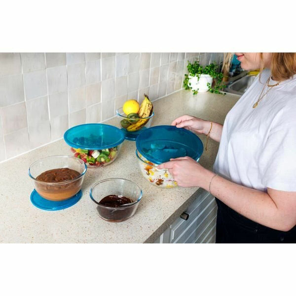 Pyrex Eväsrasiasetti 5 Kpl Läpinäkyvä Turkoosi