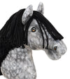 Premium Steckenpferd / Hobby Horse - Dapple Grey mit schwarzem A3