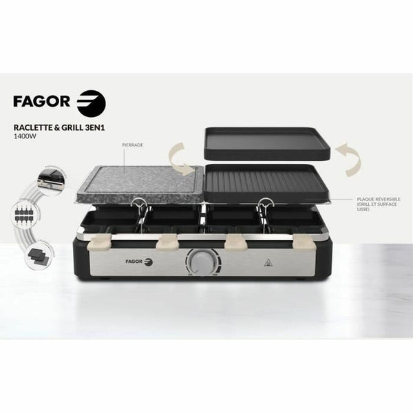 Fagor Raclette-grilli 8 hengelle - Vuodevaatteet.fi