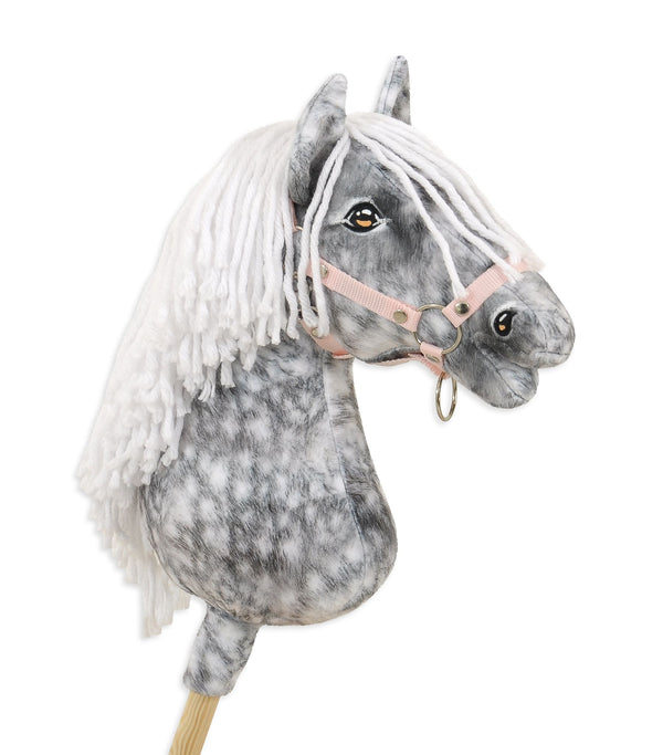 Premium Steckenpferd / Hobby Horse – Apfelschimmel mit weißem A3