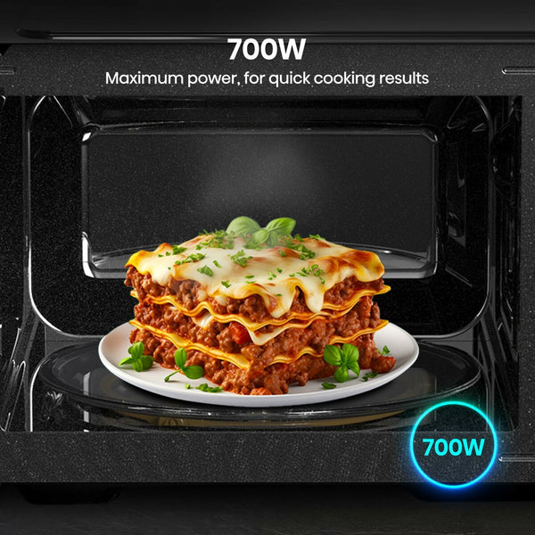 Hisense musta mikroaaltouuni 700W, 20L - Vuodevaatteet.fi