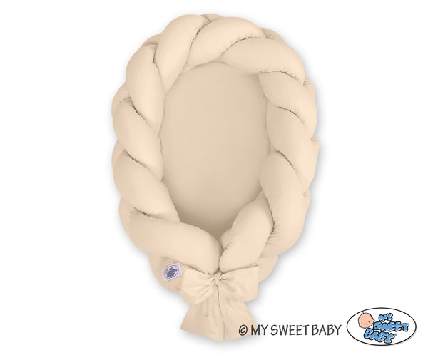 Babynest mit Zopf und Nestchen – Beige