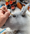 Premium Steckenpferd / Hobby Horse - Grau A3