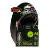 Flexi Black Design 5m Pinkki Koiran Talutushihna XS
