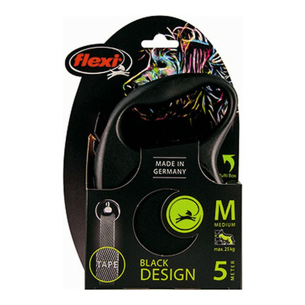 Flexi Black Design koiran talutushihna 5 m, koko S, hopea