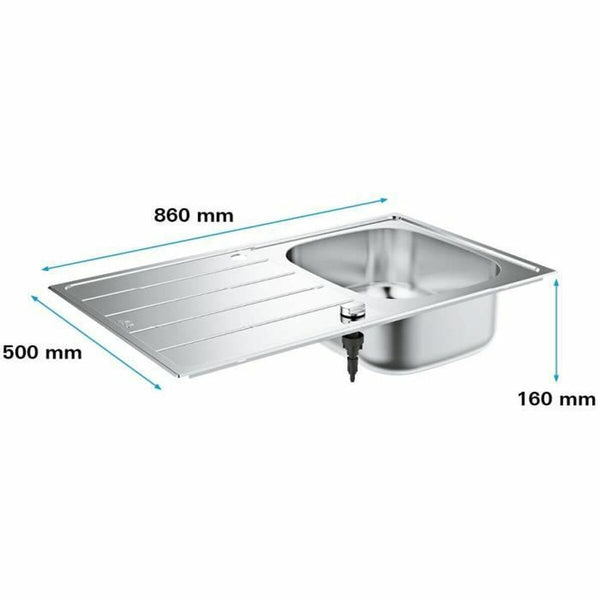 Grohe harmaa pesuallas yhdellä altaalla