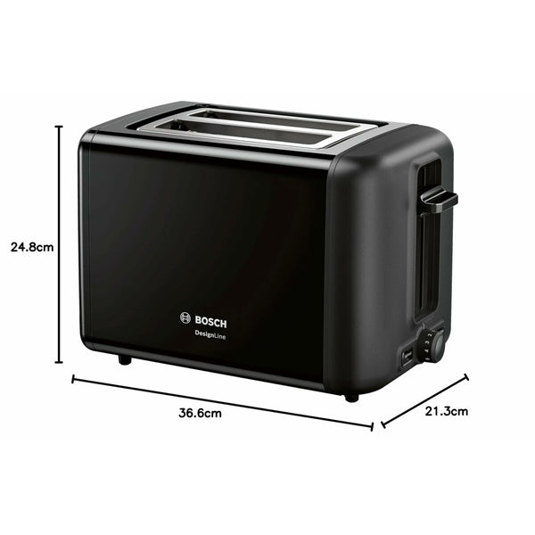 Bosch Musta Leivänpaahdin 970 W - Vuodevaatteet.fi