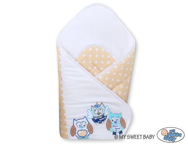 Babynest mit verstärktem Boden - Owls Bigi Zibi & Adele Beige