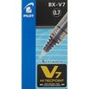 Pilot V-7 Hi-Tecpoint musta täytekynä 0,5 mm, 12 kpl