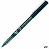 Pilot V-7 Hi-Tecpoint musta täytekynä 0,5 mm, 12 kpl