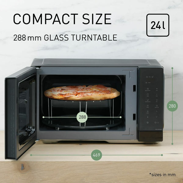 Panasonic Mikroaaltouuni Grillillä 24L Musta - Vuodevaatteet.fi