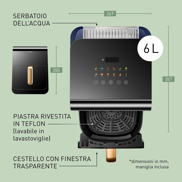 Panasonic Airfryer 6L 1450W - Vuodevaatteet.fi