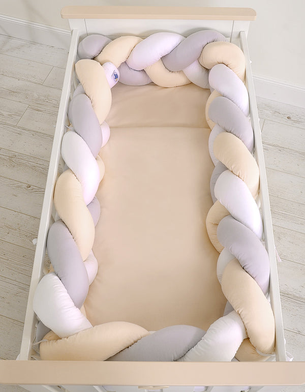 Zopf-Stoßstange XXL – Beige – Grau