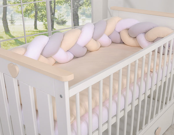 Geflochtene Bettumrandung - Grau - Beige