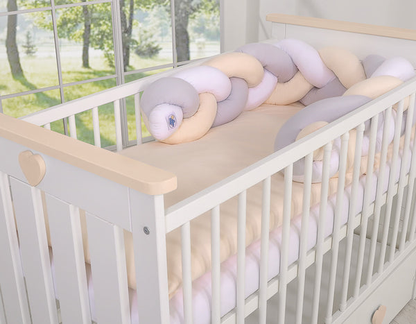 Geflochtene Bettumrandung - Grau - Beige