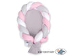 Schlafnest mit Zopf-Nestchen - Grau - Rosa
