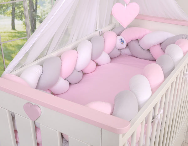 My Sweet Baby - Punosreunapehmuste Xxl valkoinen-harmaa-vaaleanpunainen