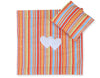 Babydecke 77x77cm und Kissen - Hearts orange Streifen