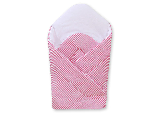 Vauvapesä vahvistetulla pohjalla- Hanging Hearts dark pink checkered