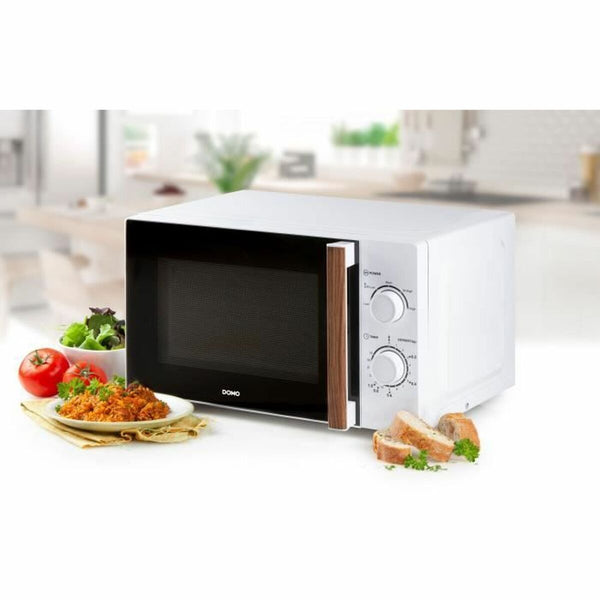 DOMO Mikroaaltouuni 700W 20L Valkoinen - Vuodevaatteet.fi