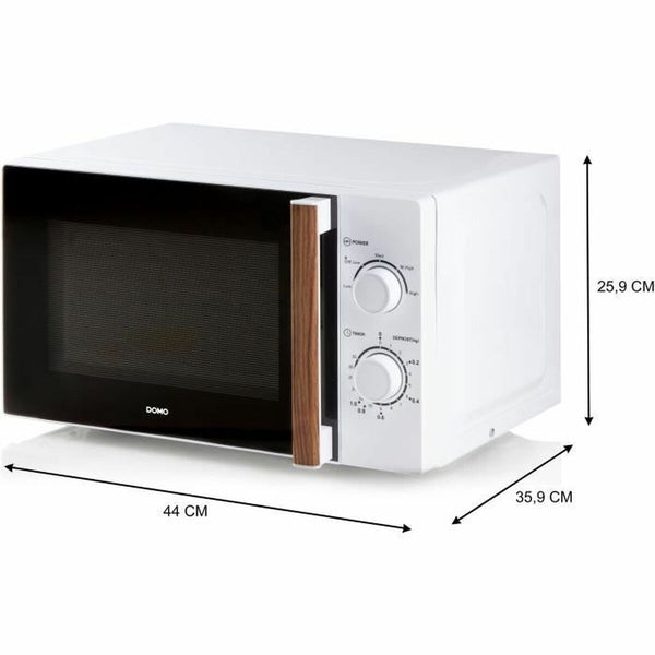 DOMO Mikroaaltouuni 700W 20L Valkoinen - Vuodevaatteet.fi