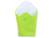 Babynest mit verstärktem Boden - Hanging Hearts white dots on green