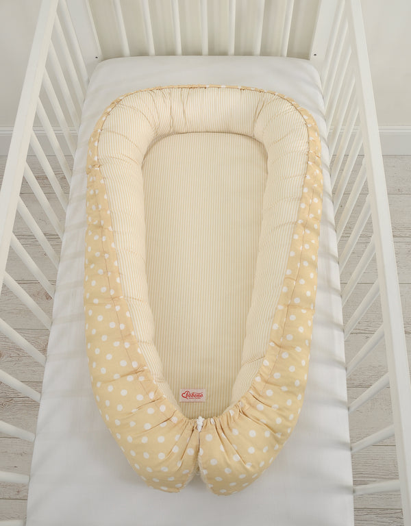 Unipesä - White Dots On Beige/ Beige Streifen