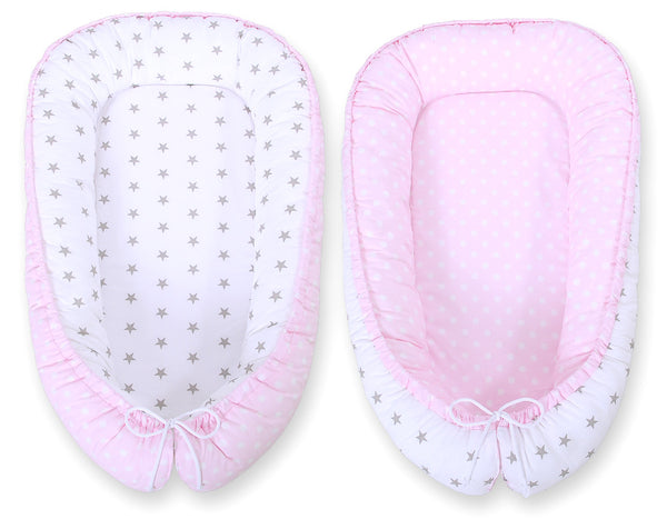 Unipesä – Dots On Pink/ Grey Stars