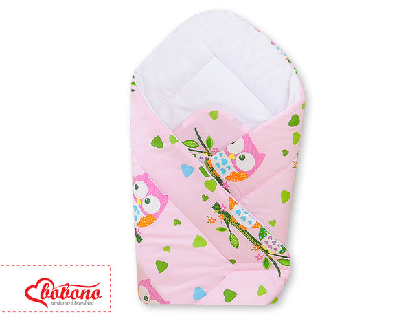 Babynest mit verstärktem Boden - Basic Pink Eulen
