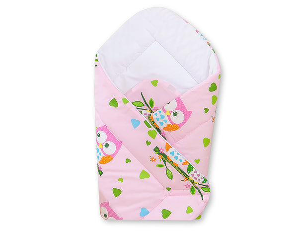 Babynest mit verstärktem Boden - Basic Pink Eulen