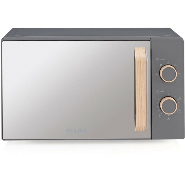 Flama Harmaa Mikroaaltouuni 700 W 20 L - Vuodevaatteet.fi