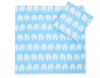 Babydecke 77x77cm und Kissen - Elephants blue