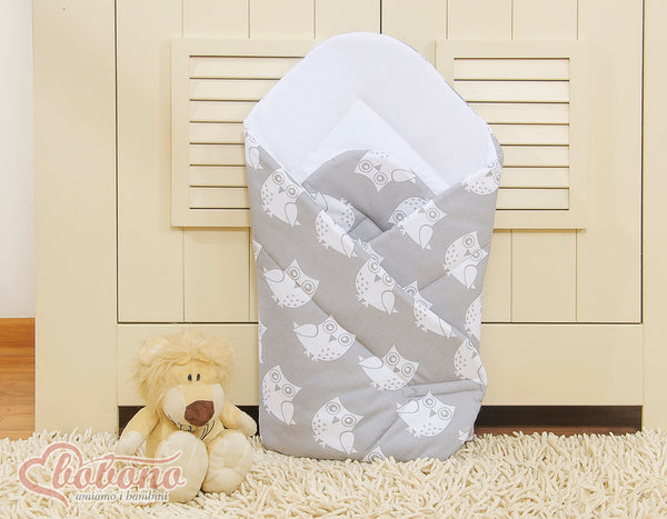 Vauvan kapalo - Simple owls grey