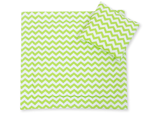 Babydecke 77x77cm und Kissen – Chevron Green