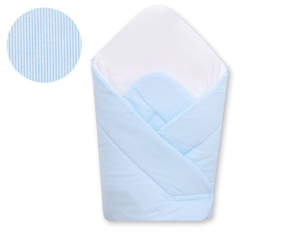 Babynest mit verstärktem Boden - Hanging Hearts blue strips