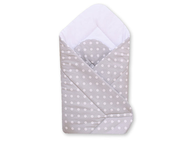 Babyspucktuch - white dots on grey