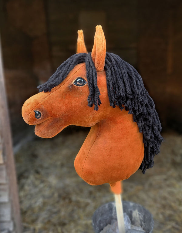 Premium Steckenpferd / Hobby Horse - Hellbraunes Pferd A3