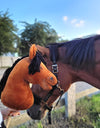 Premium Steckenpferd / Hobby Horse - Hellbraunes Pferd A3