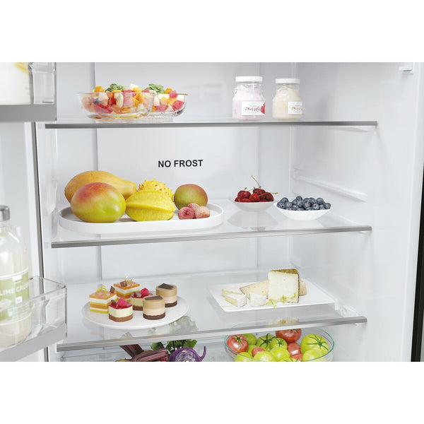 Haier Hopeinen Jääkaappipakastin Ranskalaisilla Ovilla