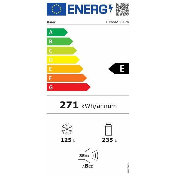 Haier jääkaappipakastin HTR5618ENPW valkoinen